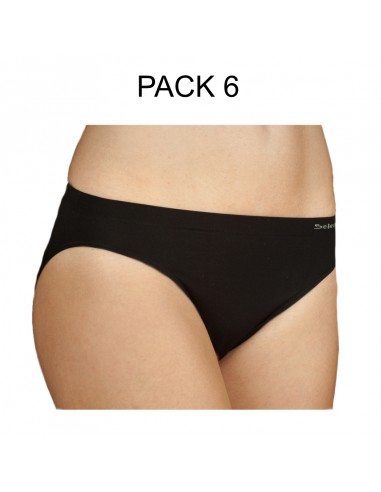 SELENE bikini liso PACK 6 702 BK