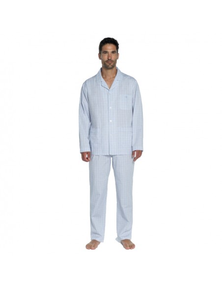 GUASCH pijama de hombre de tela cuadros camisero PC141 D821