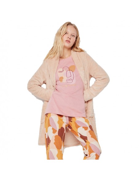 GISELA bata de mujer de coralina con cinturon 2/1973