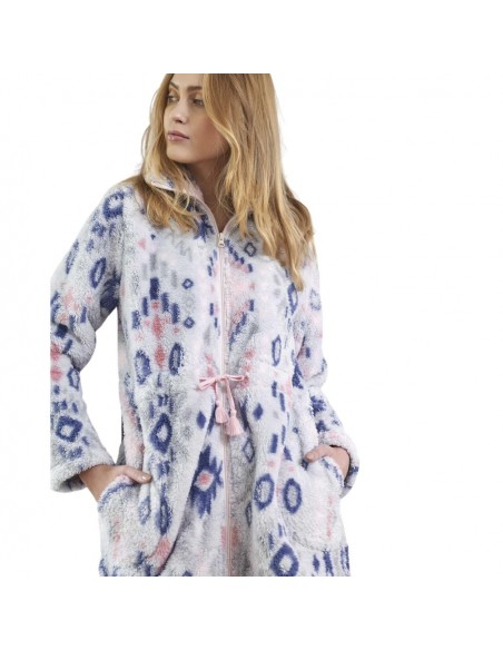 MASSANA bata de mujer de tres cuartos con cremallera L736206