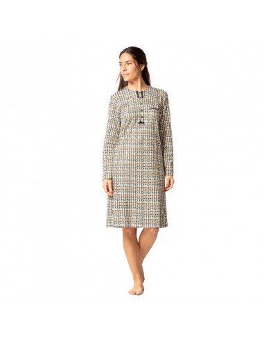 EGATEX camisón de mujer en algodón con cuello redondo 232505