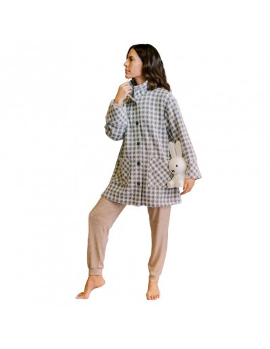 EGATEX bata de mujer en 3/4 cuello...