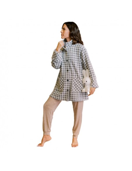 EGATEX bata de mujer en 3/4 cuello semi-cisne 232520