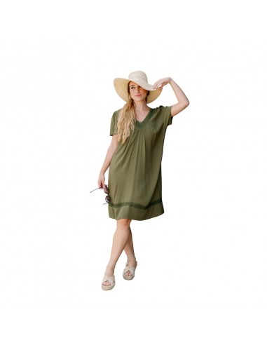 EGATEX Vestido de mujer manga corta viscosa 241521