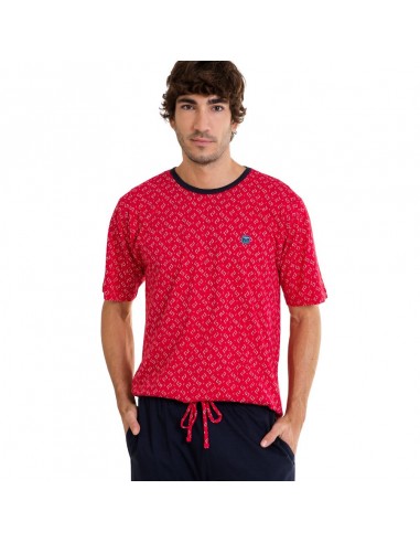 MASSANA pijama de hombre de algodón y cuello redondo P241304