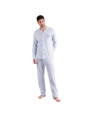 ADMAS pijama de hombre camisero con botones abierto 60310