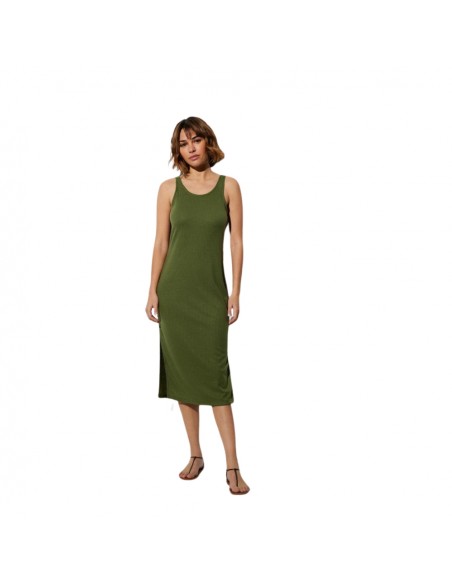 YSABEL MORA vestido sin mangas en canalé 86031