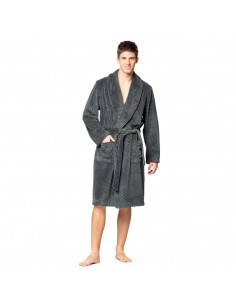 SOY bata de hombre en gris...