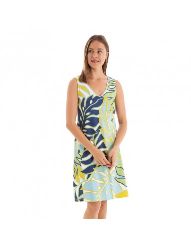 MASSANA vestido mujer verde corto verano L257403