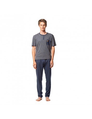 SOY pijama hombre manga corta y pantalón largo marino 251630