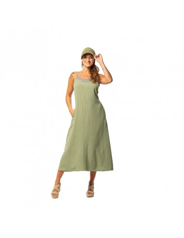 SEÑORETTA vestido mujer tirantes verano caqui 251188