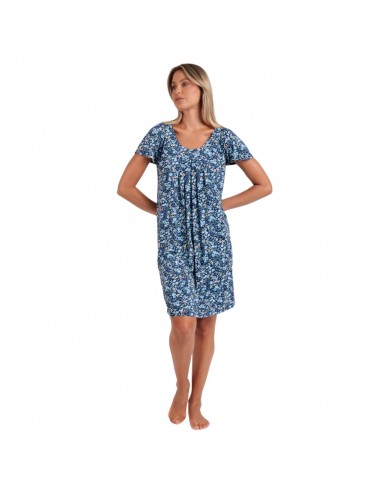 ADMAS vestido mujer verano manga corta en azul  61389