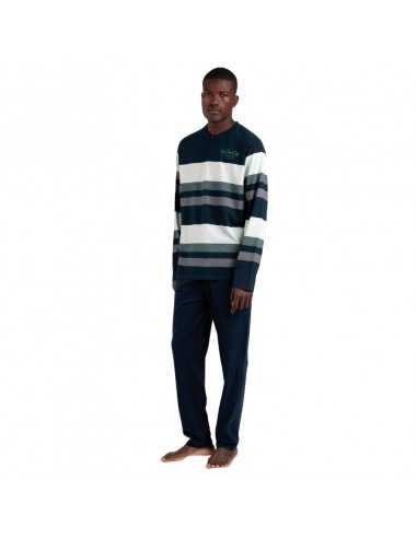 ADMAS pijama hombre entretiempo azul en algodón 63130