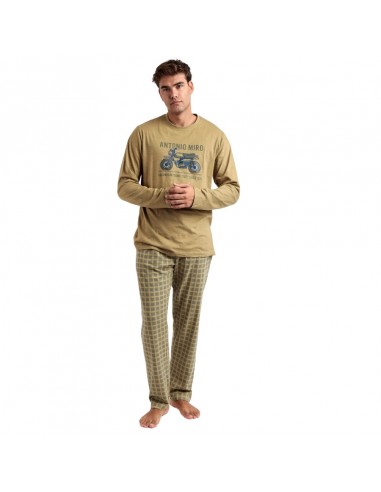 ADMAS pijama hombre entretiempo verano color caqui 63171