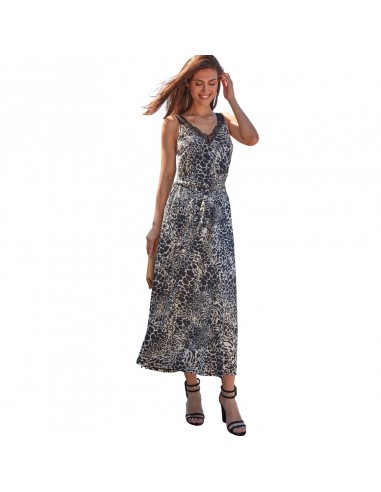 JANIRA vestido mujer verano midi animal print ZAMBIA DRESS