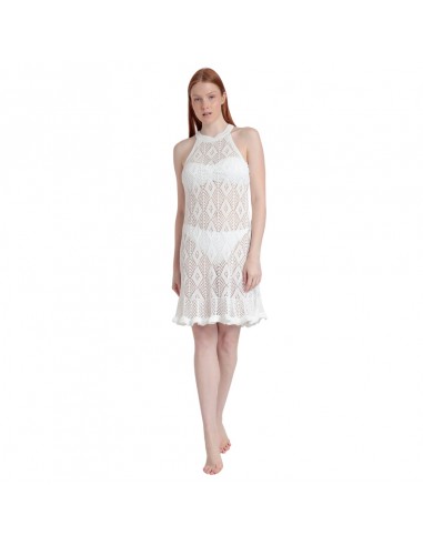 ADMAS vestido de mujer en crochet en blanco 19895