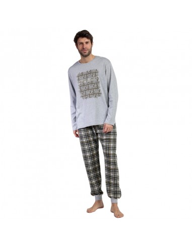 ADMAS pijama hombre invierno algodón en gris  63750