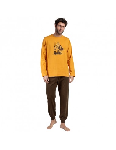 ADMAS pijama hombre invierno puños y bolsillos en beig 63496