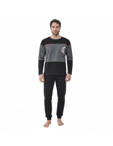 MASSANA pijama hombre invierno bolsillos negro P751306
