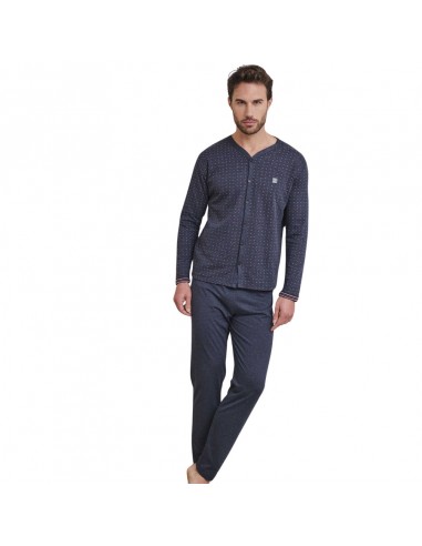 MASSANA pijama hombre invierno algodón azul P751337