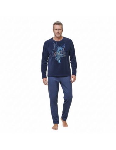 MASSANA pijama hombre invierno algodón moto marino P751325