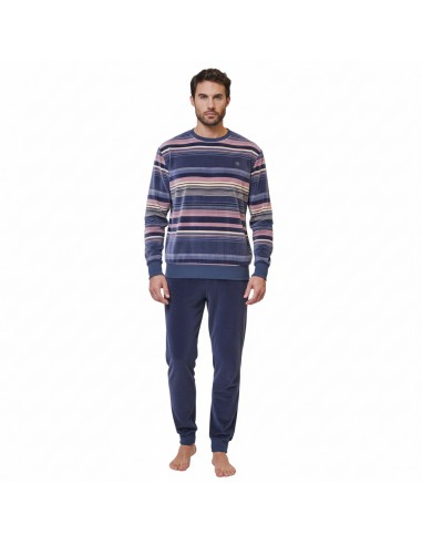 MASSANA pijama hombre invierno micro polar marino  P751323