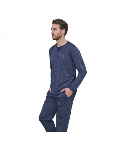 MASSANA pijama hombre invierno en color  marino P751311