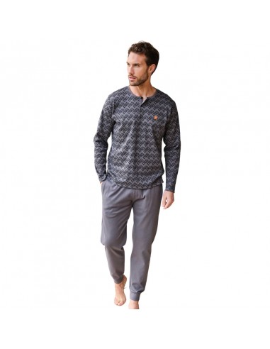 MASSANA pijama de hombre de invierno en color gris P751304