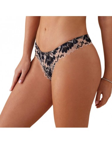 PROMISE tanga mujer invierno encaje color negro L6503