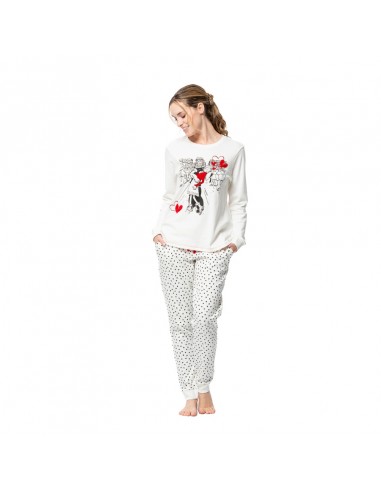 SEÑORETTA pijama mujer invierno algodón color crudo 252143