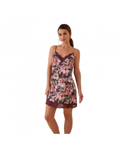 PROMISE camisón mujer tirantes satén elástico flores LN6631