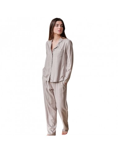 MASSANA pijama mujer invierno camisero visón P751257