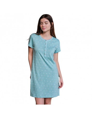 MASSANA camisón mujer invierno manga corta azul L757243