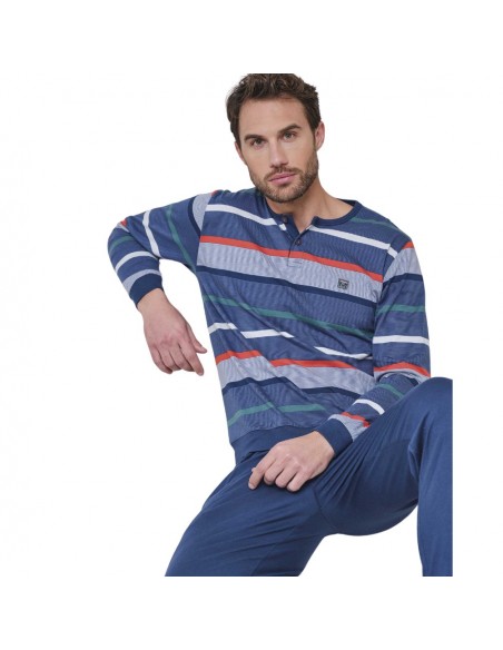 MASSANA  pijama de hombre de invierno color marino P751305