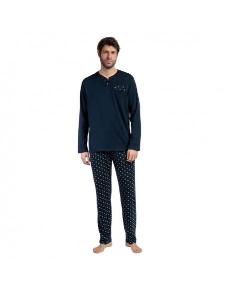 ADMAS pijama de hombre invierno marino 63771