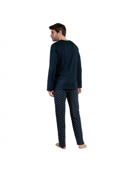ADMAS pijama de hombre invierno marino 63771