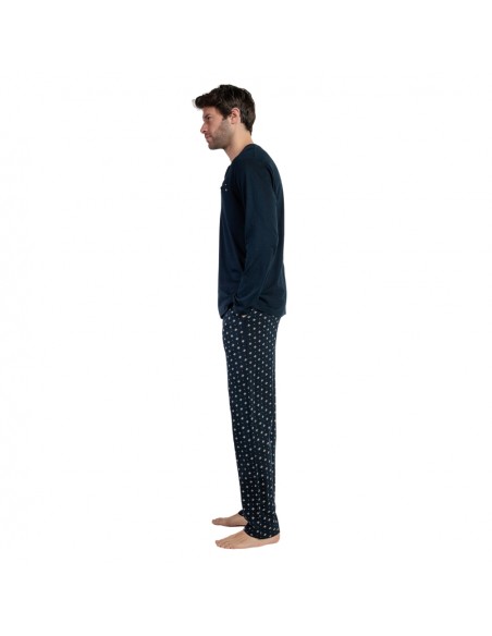 ADMAS pijama de hombre invierno marino 63771